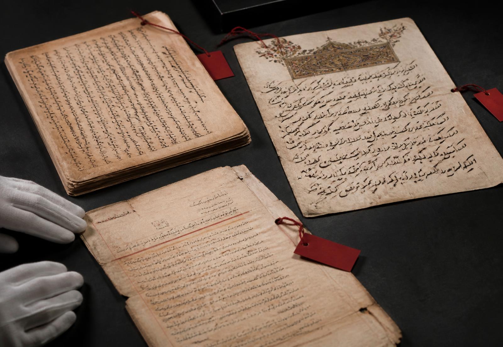 Illustrative historical manuscripts representing specialist script work